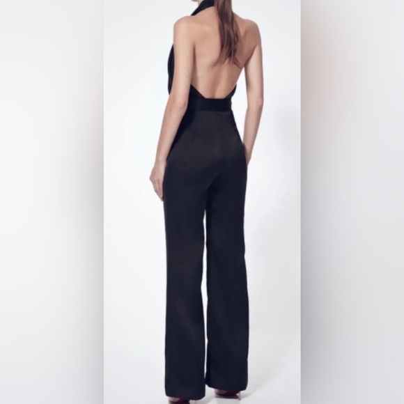 MISHA COLLECTION Elegant Black Halter Jumpsuit - Picture 5 of 5